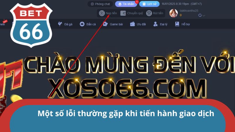 Một số lỗi người chơi thường gặp khi tiến hành nạp tiền
